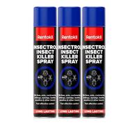 Rentokil Insectrol Insect Killer Spray 300Ml X 3 - Long Lasting Bug Treatment - Indoor Outdoor Ant Cockroach Control