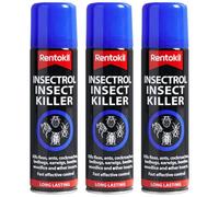 Rentokil Insectrol Insect Killer Spray For Crawling Insects (Fleas Ants Cockroaches Earwigs Bedbugs) 300Ml X 3