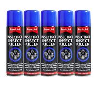Rentokil Insectrol Insect Killer Spray For Crawling Insects (Fleas Ants Cockroaches Earwigs Bedbugs) 300Ml X 5