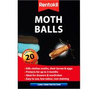 Rentokil RKLPSM97 Moth Balls (Pack of 20) Clear 10.3x14.5x4.3 cm