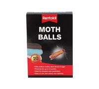 Rentokil RKLPSM97 Moth Balls (Pack of 20), Clear, 10.3x14.5x4.3 cm