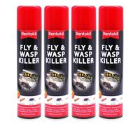 Rentokill Fly And Wasp Fast Acting Killer Spray 300Ml X 4