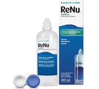 ReNu MultiPlus Multi-Purpose Contact Lens Solution, 240ml, for Soft Contact Lenses, Moisturise, Remove Protein, Clean, Disinfect, Lubricate, Rinse and Store Your Lenses, Lens Case Included
