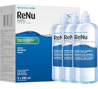 Renu MultiPlus Multi-Purpose Contact Lens Solution, 3 x 240 ml | Bausch + Lomb, Soft Contact Lenses, Fresh Lens Comfort, Prevent Lens Dryness, Built-in Protein Remover, Lens Case Included