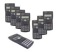 RENUS 2-Line Engineering Scientific Calculator Function Calculator for Student and Teacher (8PCS, Black)