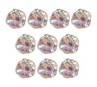 renvena 10pcs Multi Shape Flatback Rhinestones Nail Gems Shiny Crystal Glass Stones for DIY Nail Art Decoration Wax Pen Crafts H1377 Pink One Size