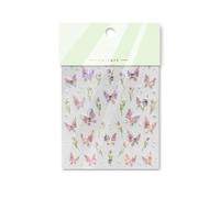 renvena 2Pcs Butterfly Nail Decals Self Adhesive Fake Nails for Parties Weddings Daily Wear 3D Floral Nail Art Stickers DIY Manicure Accessories Type 10 One Size