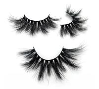 renvena 3D Mink False Eyelashes 25mm Long Thick Volume Lashes Soft Lightweight Natural Look Reusable 1 Pair Black 5D01 One Size