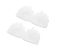 renvena 4Pcs Stretchy Silicone Toe Separators for Women and Men Comfortable Toe Spacers Breathable for Shoes White One Size