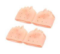 renvena 4Pcs Stretchy Silicone Toe Separators for Women and Men Comfortable Toe Spacers Breathable for Shoes Nude One Size