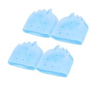 renvena 4Pcs Stretchy Silicone Toe Separators for Women and Men Comfortable Toe Spacers Breathable for Shoes Blue One Size