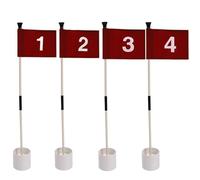 renvena 83cm Golf Putting Green Flagpole, Practice Flagpole Set, Course Green Supplies, Hole Cup Flagpole Kit 4 Sets One Size