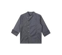 renvena Chef Coat Womens Mens Short Sleeve Chef Jacket Cooking Restaurant Canteen Work Costume Uniform Tops Gray Long Sleeve XL