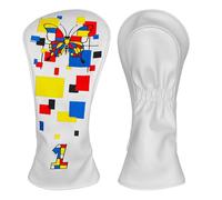 renvena Delicate Butterfly Golf Wood Club Cover - Driver Head Protector, Soft Neoprene Lining, Dust-Proof, Lightweight, Eye-Catching Wing Pattern White 1 One Size