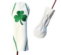 renvena Distinctive Skin-friendly Club Guard Four-leaf Clover Stitched Decoration Golf Driver Fairway Sleeve 1 One Size