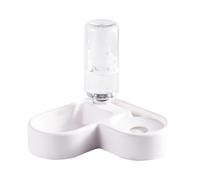 renvena Double Bowl Automatic Pet Feeder Gravity Water Dispenser For Cats Dogs Large Capacity Self-feeding White One Size