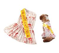 renvena Funny Halloween Dog Costume Pet Jumpsuit With Letter Print Scary Pets Pajamas For Small Dogs Cats For Party Dress XL