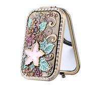 renvena Makeup Mirror Dual Sided Portable Foldable Vintage Metal Frame Mirror for Women Girls Travel Beauty Accessories Type 14 One Size