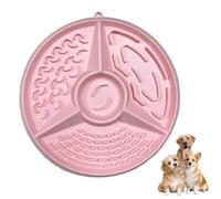 renvena Silicone Slow Feeder For Dogs Puppies Non-slip Puzzle Bowl With Suction Cups Portion Control Healthy Eating Bloat Prevention Pink One Size
