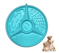 renvena Silicone Slow Feeder For Dogs Puppies Non-slip Puzzle Bowl With Suction Cups Portion Control Healthy Eating Bloat Prevention Turquoise One Size