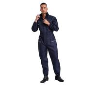 renvena Work Overalls Men One Piece Wear-Resistant Mechanics Jumpsuit Long Sleeve Navy Coveralls Dungarees Navy Blue Large