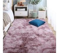 RENWEIWEI Shaggy Rug 120 x 120 cm Soft Fluffy Shag Lounge Non Slip for Lounge, Dining Room, Pink Purple