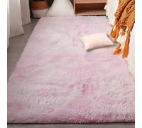 RENXTAO Tie Dyed Shag 50 x 160 cm Extra Large Shaggy Ultra Soft Floor Carpet Decor for Kids Girls and Boys, Nursery Room, Light Pink