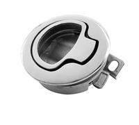RENXUWS 316 Stainless Steel Marine Round Turning Lock Deck Latch Flush Pull Mount Cabinet