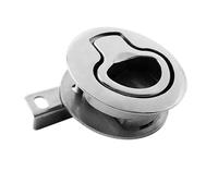 RENXUWS Marine Round Turning Lock 316 Stainless Steel Deck Latch Flush Pull Mount Cabinet