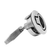 RENXUWS Marine Round Turning Lock with Handle 316 Stainless Steel Deck Latch Flush Pull Mount Cabinet