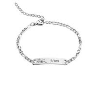 RENYILIN Grandma Gift Bracelet Stainless Steel Delicate Flower Retractable wax cord adjustment bracelet Nana Gigi Mimi Nanny bracelet Cute Keepsake Present for Grandma, Uniform size, Stainless Steel