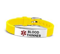 RENYILIN Stainless steel Medical ID bracelet Eco-friendly silicone bracelet adjustable medical alert ID emergency first aid jewelry, Uniform size, Stainless Steel, no gemstone