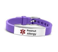 RENYILIN Stainless steel Medical ID bracelet Eco-friendly silicone bracelet adjustable medical alert ID emergency first aid jewelry, Uniform size, Stainless Steel, no gemstone