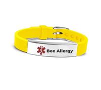 RENYILIN Stainless steel Medical ID bracelet Eco-friendly silicone bracelet adjustable medical alert ID emergency first aid jewelry, Uniform size, Stainless Steel, no gemstone