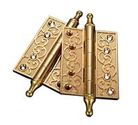 RENYJGOU Door Hinges,2Pcs Door Hinge Copper European-Style Thickened Door Hinge 4 Inchtheft Door Hinge Flat Opening Hinge Folding with Mounting Screws Very Suitable for Heavy Dohinges/a
