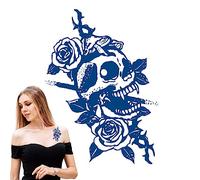 Renywosi Semi-Permanent Tattoos - Old Chinese Characters Fake Tattoos | Vegan Ink Half Arm Sweatproof Long Lasting Tattoo for Men