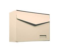 Renz MEFA 113222M Letter Box with Name Plate Ivory Mailbox with Security Lock Size 312 x 430 x 178 mm