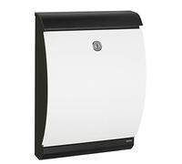 Renz MEFA 300100DE Letter Box Puffin 300 White/Black Post Box with Security Lock Size 455 x 320 x 150 mm