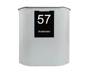 Renz MEFA 650900M UFO 650 Letter Box White Aluminium with Opening Flap at The Top/Front Opening Size: 538 x 460 x 164 mm Silver