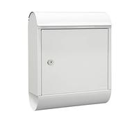 Renz Topaz 844 844010DE MEFA Letterbox with Newspaper Holder White with Security Lock 430 x 340 x 150 mm
