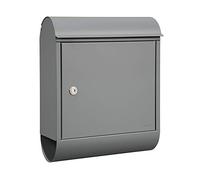 Renz Topaz 844 844510DE MEFA Letterbox with Newspaper Holder Grey with Security Lock Size 430 x 340 x 150 mm