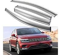 RenZhaoY Premium Wind Deflectors For VW Tiguan R Line 2018-2023, Rain Sun Guard Side Window Vent Visors Onwards Tinted Set