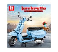 Reobrix V200 Motorbike Building Block Toy with Basket Bouquet Stand, 1:5 Scale Technical Motorcycle Brick Model Set, 11037 Collectible Vehicle Room Decor Gifts for Adult Teens (1169 PCS)