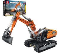 Reobrix 22003 Technic Remote Controlled Excavator Building Blocks, 1106 Pieces Crawler Excavator Clamping Blocks, Motorised Truck Bulldozer Construction Set, Creative Gifts for Teenagers and Adults