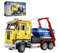 Reobrix 22016 RC Dump Truck Building Set 1811 PCS,Engineering Model Kit | RC Skip Loader Truck Building Blocks Set,Dual motors,APP Control,Movable Loading Arm,Realistic Mechanical Functions for Adult
