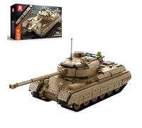 Reobrix 77040 Progetto M35 Tank Building Set, World of Tanks Licensed | Rotating Turret, Detailed Design, Military Model, Adult DIY, Collector Display, 1022 Pieces