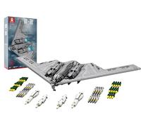 Reobrix B2 Fighter Jet Building Toy Set, Military Bomber Plane Model for Adults, 33038 Airplane Cool Aircraft Hobby Fan Collection Decor Gifts for Men Kids Boy 14+ (1977 Pcs)