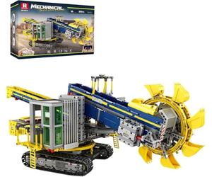 Reobrix Bucket Wheel Excavator Model Building Set with Remote Control, RC Motorised Technic City Construction Digger, Large Engineering Vehicle Bulldozer Display Model Kit for Adults, 3970 PCS