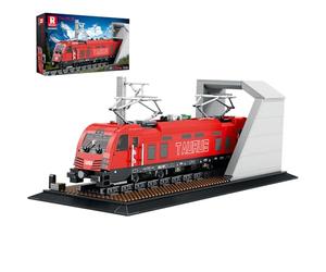 Reobrix City Express Passenger Train Building Set with Base, MOC Classic Train Brick Kit for Adult, 66020 Retro Taurus Locomotive Vehicle Home Decor Model, Gifts for Kids, Boys & Girls (1939PCS)