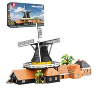 Reobrix Dutch Windmill Building Set for Adults, 55019 Architecture Building Blocks Model, Landmark Windmill House Display, Collectible Architectural Model Kit for Home Decor, Gift for 14+ (4801 PCS)
